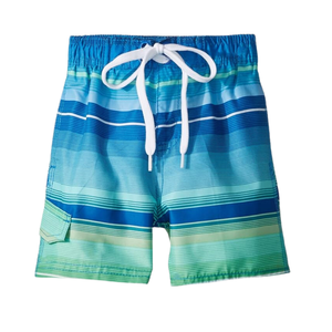 Pantalones cortos de playa con estampado sublimado negro personalizado de verano, traje de baño de poliéster 100% de secado rápido, pantalones cortos transpirables - Product Image 4