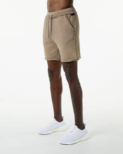 กางเกงกีฬาสำหรับผู้ชายกางเกงขาสั้นสำหรับวิ่งจ๊อกกิ้งผ้ายืดสีพื้นสไตล์วินเทจ - Product Image 2