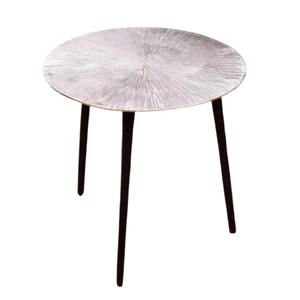 Utilisation ronde de luxe de restaurant de pièce de maison de bureau de table d'appoint de texture en métal de l'Inde - Product Image 1