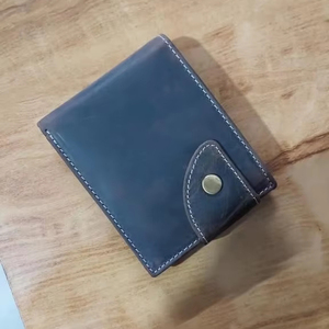 Cuir véritable Hommes Vintage Striped Wallet RFID Blocking Waterproof Luxury Fashion Cash Credit Card Holder Gift Him - Product Image 1