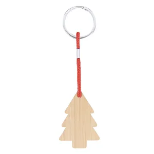 Portachiavi Personalizzato in Bambù con Moschettone Promozionale - Product Image 1