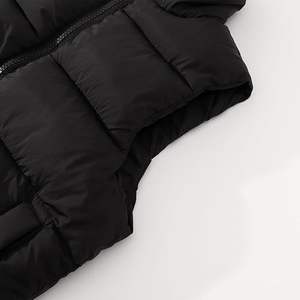 <b>Womens</b> Cropped Puffer <b>Vest</b> Zip Up Stand Collar Sleeveless Padded Crop <b>Vests</b> - Product Image 4