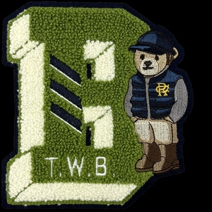 3D Handmade Embroidered Green <b>Letters</b> Patches Computerized Embroidery Technique for Clothes DecorativePatch <b>Stickers</b> Fabric - Product Image 1