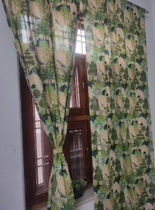 Elegante diseño personalizado Beige Floral cortinas de algodón hermoso Pavo Real impreso suave elegante ventana cubiertas opciones de tamaño - Product Image 6