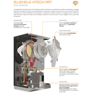 Système de chauffage domestique Ferroli Bluehelix Hitech RRT 24C ErP 25 kW, chaudière à condensation efficace pour le méthane ou le GPL - Product Image 5
