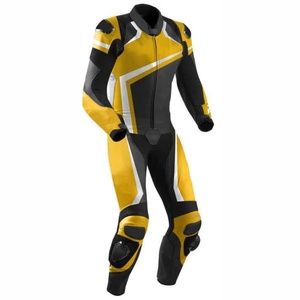 Combinaison de course unisexe en cuir de vachette 2 pièces, vêtements de sport imprimés, équipement en cuir pour adultes, pour la moto, la course, combinaison de moto - Product Image 1