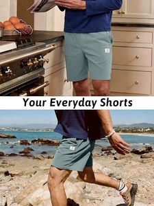 Shorts streetwear tendance de haute qualité avec logo, confortables, en toile 100% tissée, longueur genou, taille élastique, teinture unie, shorts chauds pour - Product Image 5