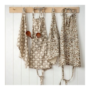 Tablier en Polyester imprimé floral Vintage haut de gamme élégant accessoire de cuisine de Style français printemps été conception sûre de saleté personnalisée - Product Image 4