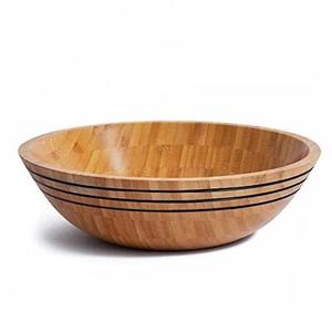 Elegante cuenco de madera de acacia para servir ensaladas frutas alimentos y frutos secos precio al por mayor utensilios de cocina de madera en estilo elegante - Product Image 2