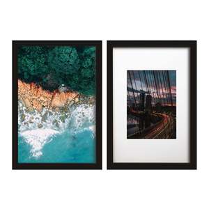 Modern 20x30cm Black <b>Poster</b> Picture <b>Frame</b> Square Silver Aluminium with Wood Material Size Variants Including <b>A2</b> and A4 - Product Image 4