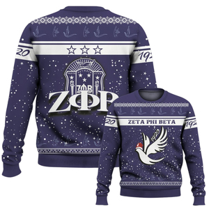 Sweat-shirt à col rond brodé bleu Zeta Phi Beta Sorority 1920, vêtements grecs pour femmes, service OEM personnalisé - Product Image 6