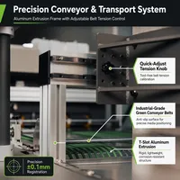 Máquina de Impresión Digital de Inyección de Tinta de Una Sola Pasada para Bolsas de Papel Kraft, Cajas de Correo, Cajas de Pizza, Impresora de Cartón Ecológica de Envío Rápido