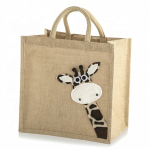 Bolsas de compras reutilizables, bolsa de compras de yute de playa de arpillera para mujer con asas - Product Image 6