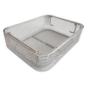 Cestas de Esterilización de Malla de Alambre Reutilizables Manuales de Acero Inoxidable, Certificación CE, Uso Quirúrgico, Calidad Alemana - Product Image 3