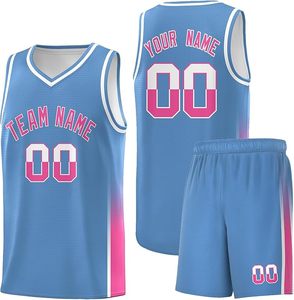 Uniformes de baloncesto personalizables, ropa deportiva transpirable sin mangas de secado rápido, camisetas de talla grande, diseño de impresión propio - Product Image 2