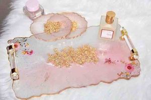 Elegante Bandeja de Servicio de Resina, Plato Decorativo Moderno para el Hogar y Eventos, Bandeja de Servicio de Resina de Alta Calidad - Product Image 3