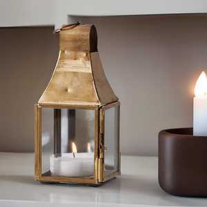 Decor Impex - Faroles Cuadrados de Hierro Hechos a Mano en Color Dorado Antiguo para Bodas, Decoración de Piso, Logotipo Personalizado - Product Image 4