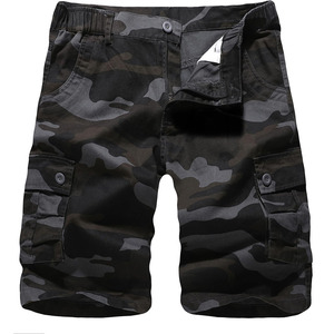 Vente en gros Short de jogging personnalisé 100% coton avec taille élastique brodée Short cargo solide à motif vintage pour homme - Product Image 1