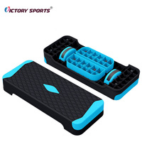 Plateforme de Step Aérobic 2-en-1 26''*11'' pour Entraînement Complet du Corps, Accessoire de Fitness à Domicile avec Rangement Pratique
