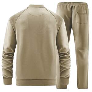 Ropa de calle de gran tamaño de algodón 100% informal con cremallera personalizada de lana de Color sólido de alta calidad, ropa de gimnasio de verano, chándal en blanco para hombre - Product Image 6