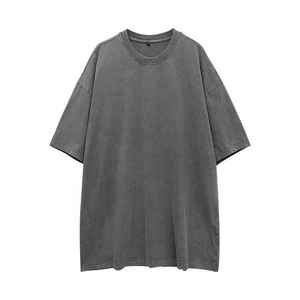 Nouvel arrivage personnalisé de T-shirt lourd avec logo T-shirt 100% coton délavé à l'acide pour hommes - Product Image 1