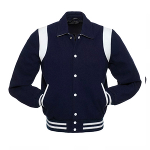 Chaqueta universitaria de lana unisex personalizable High Street School Team Sports Spirit Hooded CollegeBaseballjacket para hombres - Product Image 2