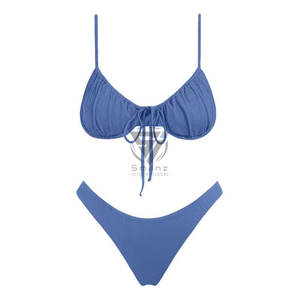 Fabricante de Trajes de Baño Personalizados al por Mayor, Traje de Baño de Diseñador con Estampado y Recortes, Bikini Sexy con Tirantes Finos para Mujer 2026 - Product Image 3