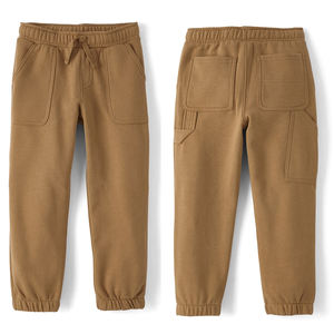 Pantalons de jogging pour enfants en coton biologique, écologiques, confortables, élégants, avec poche, taille élastique, décontractés, respirants, légers - Product Image 3