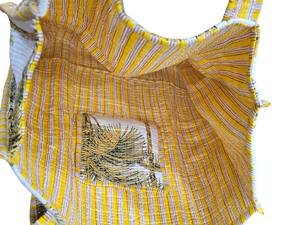 Sac fourre-tout en coton imprimé à la main pour femmes, sac fourre-tout pour le shopping, sac à bandoulière pour femmes - Product Image 4