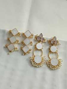 Conjunto de joyería de latón de estilo indio a la moda, pendientes de gota chapados en oro para mujer, ropa de oficina étnica informal, venta al por mayor, Animal de moda - Product Image 2