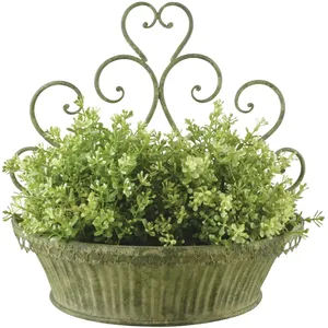 Jardinière en métal enduit noir de qualité supérieure Pots de fleurs galvanisés Seau mural élégant pour décor à la maison pour jardin - Product Image 6