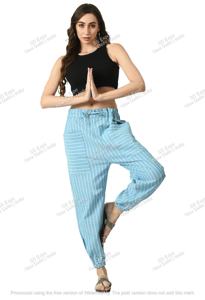 กางเกงวิ่งผ้าไหมผ้าใบเป็นมิตรกับสิ่งแวดล้อมของผู้หญิงสบายทรงถุงโลโก้ทรงตรงสไตล์ฮาเร็มระบายอากาศได้ดี - Product Image 2