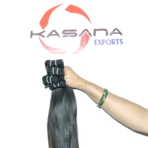 Faisceau de cheveux vierges droits à cuticule alignée Machine indienne tissage à double trame fabrique des extensions de cheveux humains Deep Wave bon marché - Product Image 2