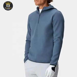 เสื้อฮู้ดซิปครึ่งตัวของผู้ชายเสื้อฮู้ดแบบมีซิปครึ่งสีล้วนสำหรับผู้ชายดีไซน์ดีที่สุด - Product Image 3