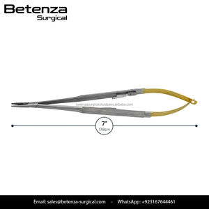 Portaagujas Castroviejo T/C de 7 pulgadas, recto, con bloqueo, de carburo de tungsteno, para cirugía dental, de primera calidad - Product Image 3