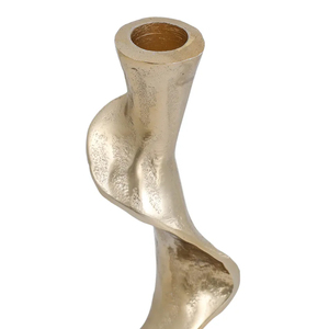 Bougeoir argenté abstrait en métal Art Sculpture bougeoir décoratif pour centre de table de maison moderne et décor de mariage - Product Image 4