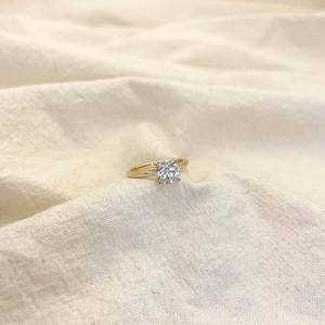 7.5mm Round Cut Moissanite Engagement <b>Ring</b> | Four Prong <b>Solitaire</b> | Gold <b>Silver</b> Bridal Wedding Fine Jewelry OEM - Product Image 3