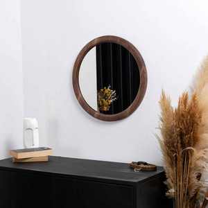 Espejos artesanales modernos de primera calidad con marcos de madera Espejos de pared redondos para decoración del hogar India - Product Image 5