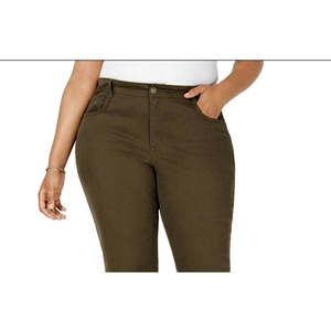 Pantaloni Verdi da Donna Style & Co Taglia Plus e Petite 20 con Controllo Pancia e Gamba Sottile - Product Image 3