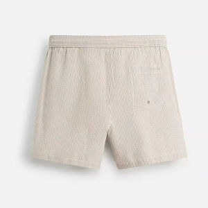 High Quality <b>Mens</b> Striped Eco-Friendly Swimwear Breathable Quick Dry <b>Shorts</b> <b>Elastic</b> <b>Waist</b> Zipper Fly Custom Label Gym <b>Short</b> - Product Image 3