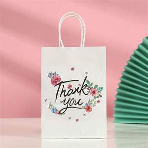 Bolsa de almuerzo de papel Bolsas de papel con logotipo de tamaño personalizado con asa retorcida Bolsas de regalo Bolsas de compras para manualidades, moda, proveedor de oro - Product Image 4