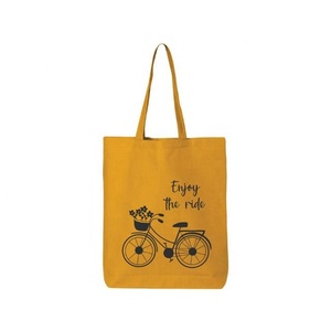 Trendy Enjoy the Ride Sustainable Sky Blue Embroidered 2024 Stylish Shoulder Handheld Large Capacity Canvas Shopping Tote Bags - Product Image 1