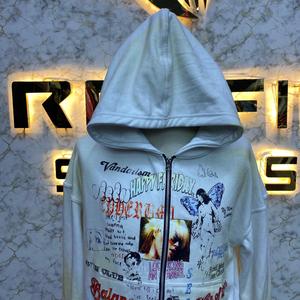 Meilleure vente chaude mode la plus demandée sweat à capuche avec fermeture éclair Puff Printed factory made bon prix sweats à capuche pour hommes sweats à capuche pour hommes - Product Image 3