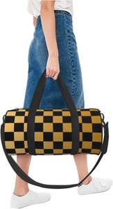 Bolsa de lona deportiva de gran capacidad Unisex con cremallera de patrón de letras de moda, bolsa de gimnasio de viaje portátil personalizada con su propio diseño - Product Image 6