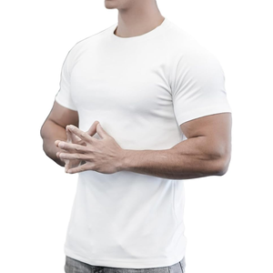 เสื้อยืดคอกลมสำหรับผู้ชายเสื้อออกกำลังกายผ้าฝ้าย100% คอกลมผลิตจากไมโครไฟเบอร์ออกแบบได้ตามต้องการ - Product Image 2