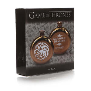 Ensemble de flacons portables en acier inoxydable de 8 oz, motif Mère des Dragons, thème Jeu des Trônes, pour fêtes - Product Image 1