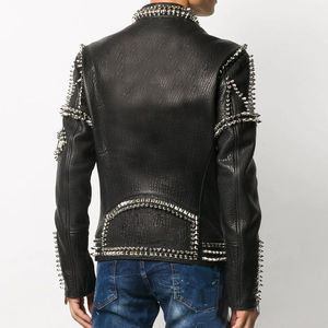 Veste d'hiver en cuir de vache imperméable et écologique pour homme, prix d'usine, style streetwear, élégante, chauffante, respirante, bomber - Product Image 4