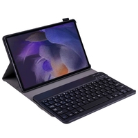 A08 casing kulit Keyboard ultra-tipis, casing kulit dengan Keyboard untuk Samsung Galaxy Tab A8 2021 SM-X205 / SM-X200