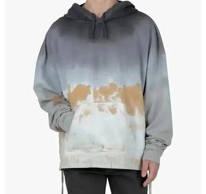 Sweats à capuche personnalisés lavés à l'acide pur pour hommes taille XL bases en coton mélangé solide avec sérigraphie nouveau design vente entière - Product Image 2