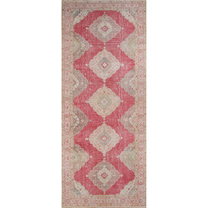 Alfombra Vintage de Jaipur US Pae-99 Roja Naranja, Tejida a Mano con Lana, Alfombra Grande con Medallón para Sala de Estar, para Adolescentes, para el Hogar y el Pasillo - Product Image 1